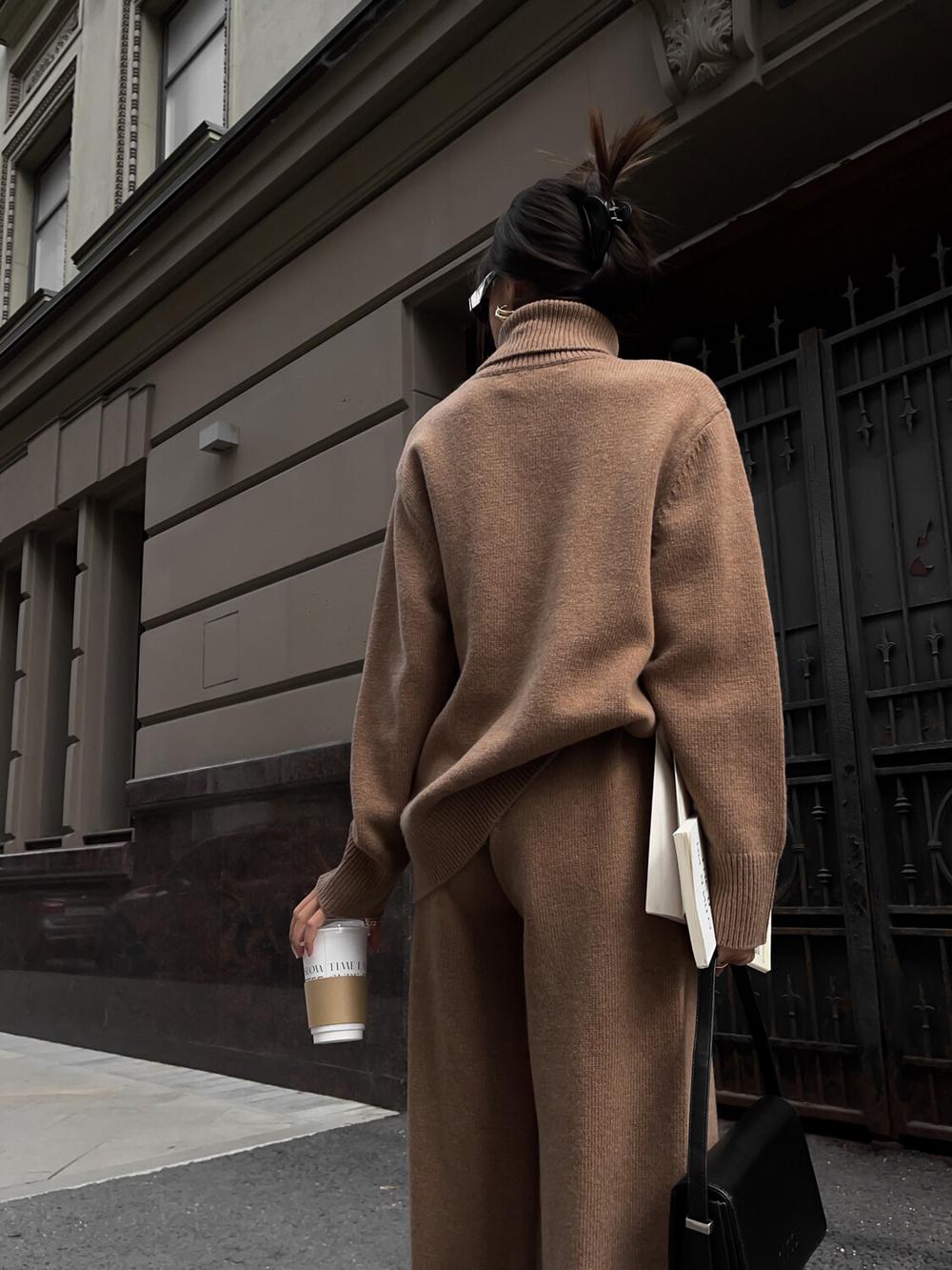 Свитер с брюками (Кофейный)